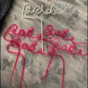 Bachelorette Bride and babe straws